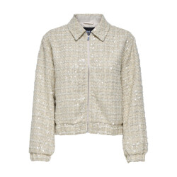 Only Onlsigne sequin boucle jacket otw ecru dessin