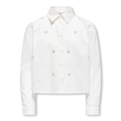 Only Kogclara life short emb shirt wvn off-white