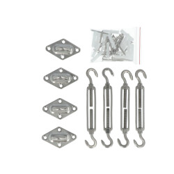 4gardenz ® rvs schaduwdoek/zonnedoek montage set 6 mm