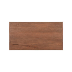 Label51 Eetkamertafel tafelblad straight edge espresso mangohout 120 cm