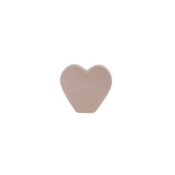 House Vitamin Ornament- candy heart 'fuck'- light pink- 13x4x11,5cm