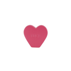 House Vitamin Ornament- candy heart 'fuck'- neon pink- 13x4x11,5cm