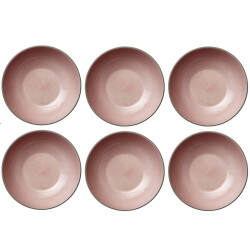 Bitz ® gastro set 6 stuks pastaborden/diepe borden Ø 20 cm /licht roze