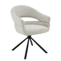 Livingfurn eetkamerstoel linn toffee set van 2 62x58x85cm