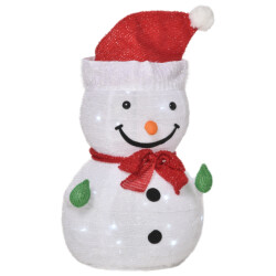 4goodz Outsunny opblaasbare outdoor sneeuwpop 53 cm hoog met led verlichting
