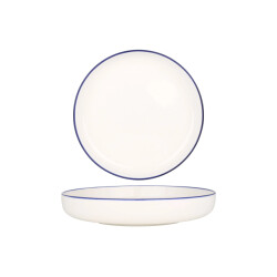 Rinart Diepbord blue edge porselein 19 cm (500cc) set van 6