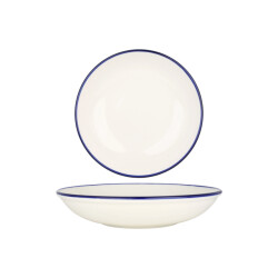 Rinart Diepbord blue edge porselein 20 cm (650cc) set van 6