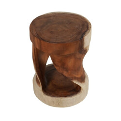 Vtw Living Ronde suarhouten kruk teak gewaxt 35 cm