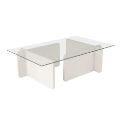 CaliCosy Salontafel met een blad van gehard glas l105 cm flavio