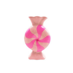 House Vitamin Toffee candy vase- pink/ neon- 12x6,5x20cm