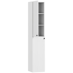 Homcom Badkamerkast wandgemonteerd gelakt 6 planken mdf -
