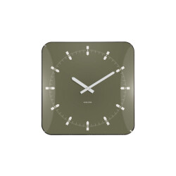 Karlsson wandklok sucinto dome vierkant luxury green