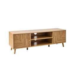 CaliCosy Tv-meubel 2 deuren met lamellenfronten in l-vorm, l140 cm eden