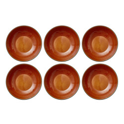 Bitz ® gastro set 6 stuks pastaborden/diepe borden Ø 20 cm /amber 11195