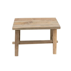Vtw Living Houten bankje 40 cm teakhouten bankje sfeervol & compact bankje voor elke