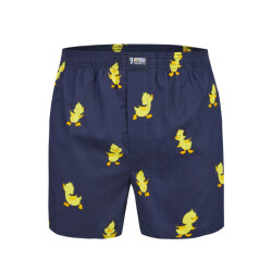 Happy Shorts X heren wijde boxershort met binnenbroek kuiken print