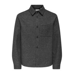 Only & Sons onsmicah twill overshirt frml 22035478 medium grey melange