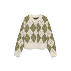 Vero Moda vmhalo ls o-neck argyle cardigan ex 10342792 birch