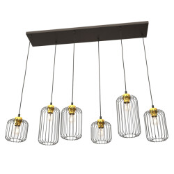 Bright Home Industriële hanglamp mariani 6 lichtpunten-lichts