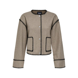 Only Onlelba life cuff scallop jacket otw taupe