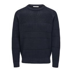 Only & Sons Onsalkan reg crew knit navy