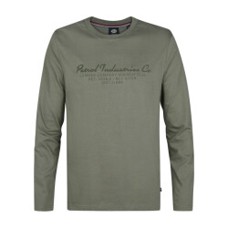 Petrol Industries Men t-shirt ls classic print army