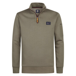 Petrol Industries Men sweater collar zip army