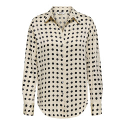 Only Onllydia ls satin shirt ecru dessin