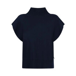 Jansen Amsterdam Bracha fn153 mouwloos turtle neck dark blue