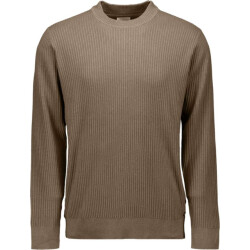 No Excess Pullover crewneck rib taupe