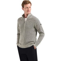 No Excess Cardigan 2 coloured melange stone