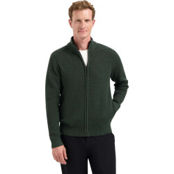 No Excess Cardigan 2 coloured melange dark green
