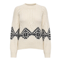 Jacqueline de Yong naomi l/s raglan jacq cable pull 15355486 ecru