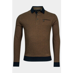 Baileys Polo lange mouw sweatshirt polo collar button 323094/25