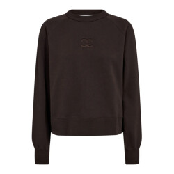 Co'Couture Eriscc emb sweater donker