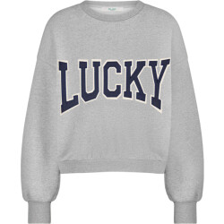 By-Bar Amsterdam Bibi patchwork sweater grey melé