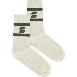 By-Bar Amsterdam Logo sparkle grey socks bottle green