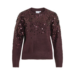 Vila visiquin o-neck l/s glitter knit to 14111877 fig
