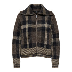 Only Onlmaroon ls zip collar cardigan knt dessin