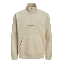 Jack & Jones Jorvesterbro fleece quater zip beige