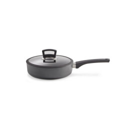 Habonne Alumax hapjespan 24 cm gietaluminium met glazen deksel