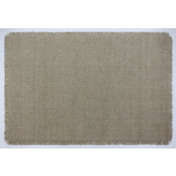 Velaar Outlet vloerkleed flocus 100% wol effen beige platgeweven modern-