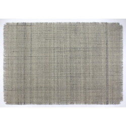 Velaar Outlet vloerkleed flocus 100% wol effen grijs platgeweven modern-