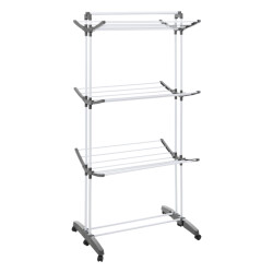 4goodz Droogrek 24 meter inklapbaar op wielen 62x125x174 cm -