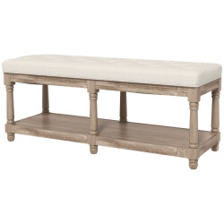 Homcom Schoenenbank met opbergruimte 115x40x48cm wit