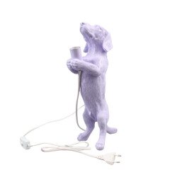 House Vitamin Table lamp dachshund lamp polyresin lilac e14 10x15x38cm