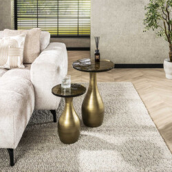 Hoyz bijzettafel eclipse druppel m antiek finish