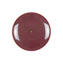 Karlsson wandklok fuerte dome bordeaux- Ø30,5cm