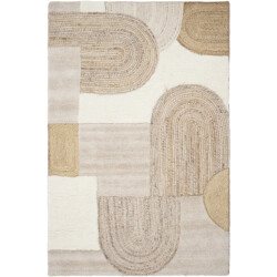 Velaar Outlet jaipur japandi design vloerkleed 50% jute/50% wol creme -