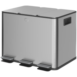 Homcom Pedaalemmer afvalscheiding 3 x 20l geurfilter soft-close emmers